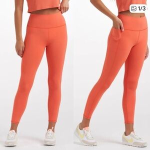 Vuori Women's Vibrant Grapefruit Orange Leggings. So soft and comfy.